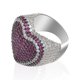 thumbnail image 1 of Anillos de Lujo para Hombre con Corazón de Moda Bling Punk Rapero, Chapados en Oro de 18K, Brillantes, Grandes, con Hielo, Hip Hop, Circonia Cúbica, Anillos de Compromiso para Hombre, 1 of 9
