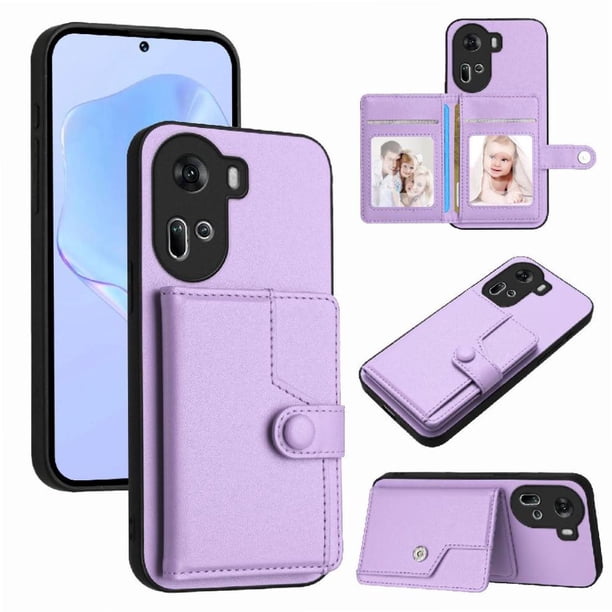 FOXDOCK Funda para OPPO Reno 11 con Bloqueo RFID - Diseño Elegante con Cierre de Botón