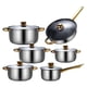 thumbnail image 4 of Juego De Cocina De Olla De Sopa De Acero Inoxidable Con Tapa De Vidrio, 6 Uds., Para Sartenes De Cocina Con Olla De Sopa, 4 of 5