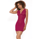 thumbnail image 1 of Coquette Conjunto de Lencería Sexy con Escote en V Profundo y Tanga, Minivestido Ajustado para Mujer, 1 of 4