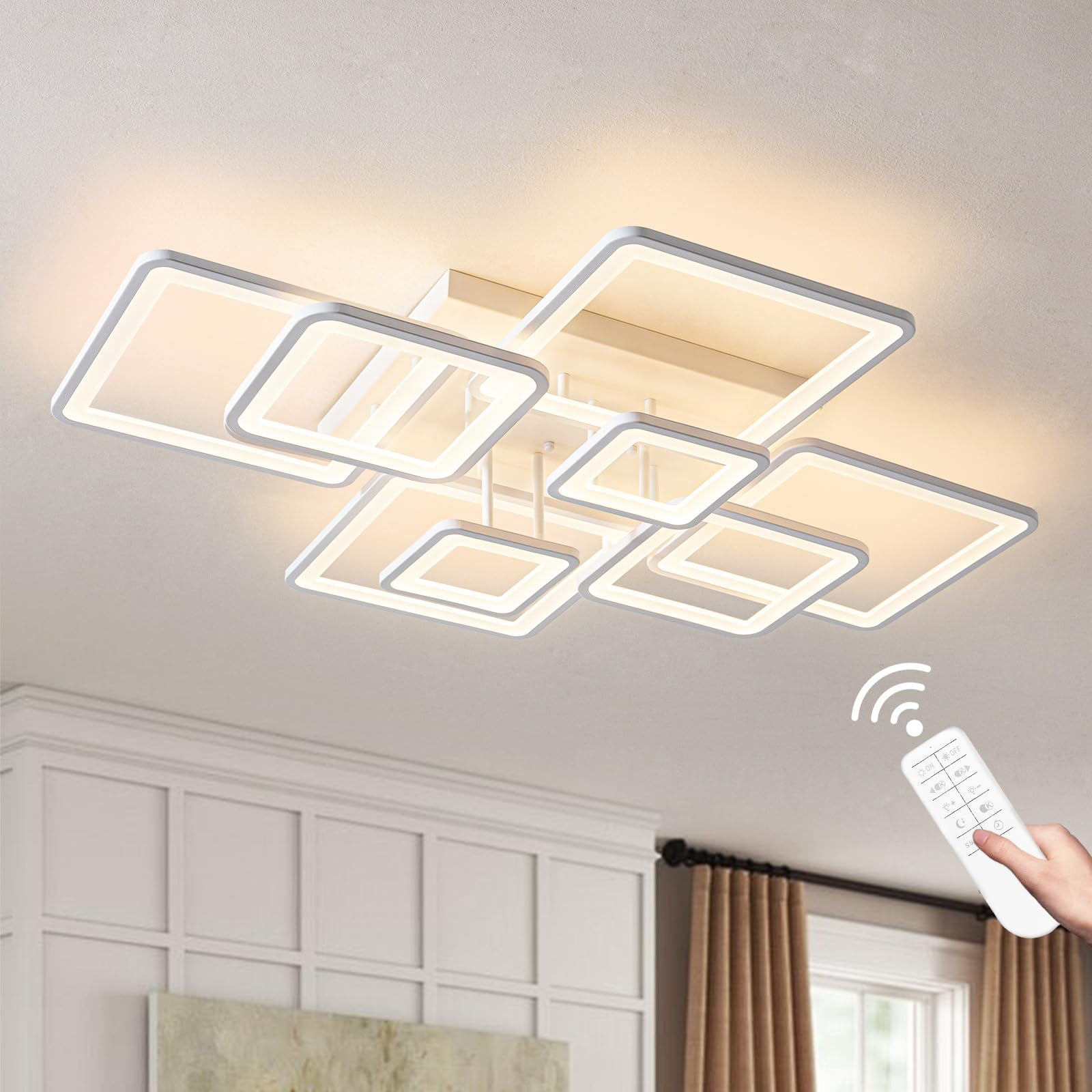 Lámpara De Techo Shine Luest 100w 100 Cm Led Regulable 110v