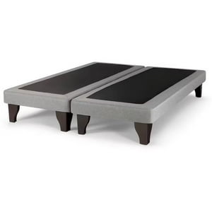 Dec-Hogar - Base De Cama Europea 2 Plazas Tela Gris Claro