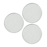 Magideal - 3 Piezas Bandeja Espejo Acrílico Placa Decorativa Tablero Reflejo Diseño Sólido Protección Fotografía Función Ornamental Adecuada Para Centros De Mesa Redondo18Cm