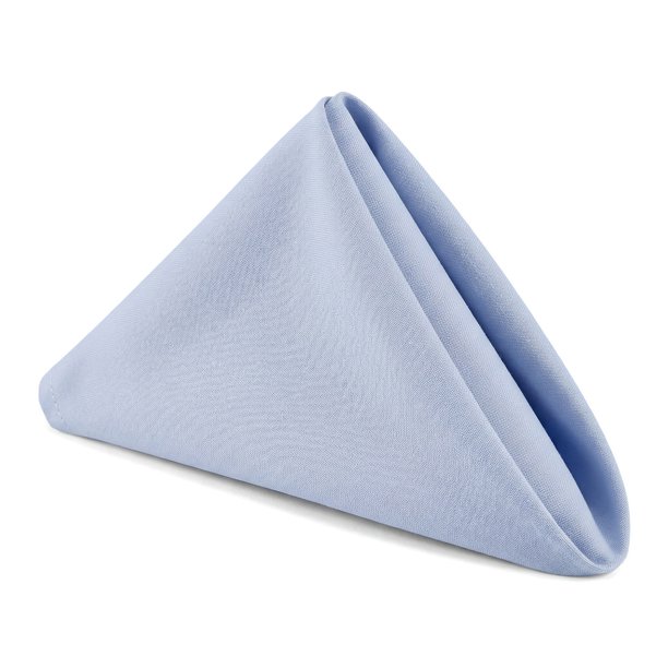 REGALWOVEN Paquete de 12 Servilletas de Tela, Lavables y Reutilizables para Restaurantes, Bodas, Eventos y Fiestas Azul Cielo 17x17 pulgadas