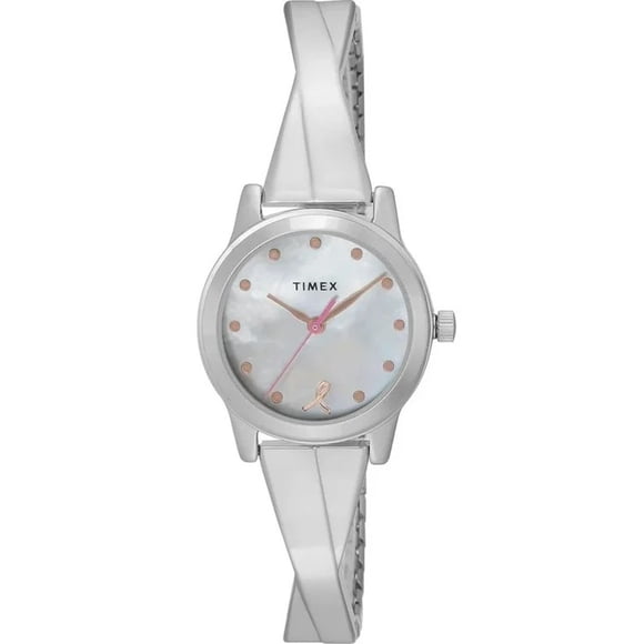 Reloj Análogo Timex Main Street Fashion Stretch Bangles Blanco Mujer