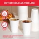 thumbnail image 4 of Vasos de café de papel VPACKDUO, paquete de 300 ml, 350 ml, sin fugas, blancos, 4 of 9