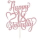 thumbnail image 3 of Decoración para tartas AROKIPPRY con purpurina en oro rosa, feliz cumpleaños número 18, 3 of 7