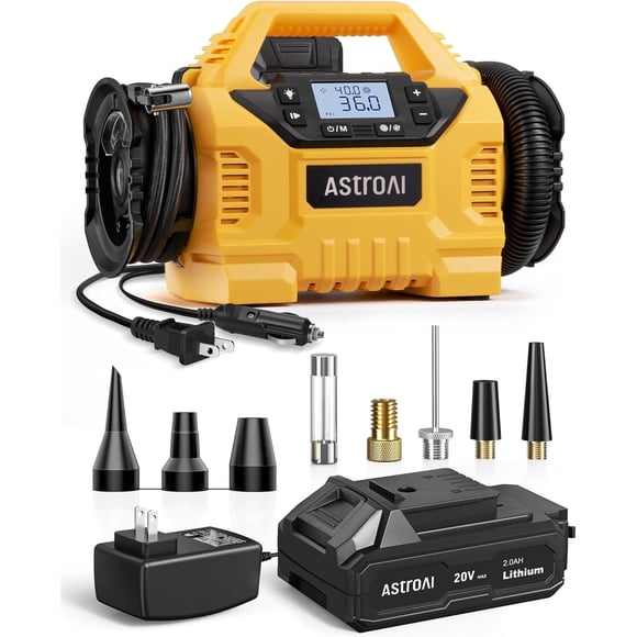 Inflador de Neumáticos AstroAI 160 PSI 350 L/min Batería