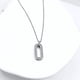 thumbnail image 3 of Collar Cadena Fina Con Dije Circular En Pavé, Plata 925 Plateado, 3 of 5