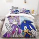 thumbnail image 1 of 3pc Duvet Cover Sonic Boy 3D Digital Printing Comforter Set Soft Home Decor 100% Polyester King Size Teen Children Gift Bed Sheets, 1 of 5