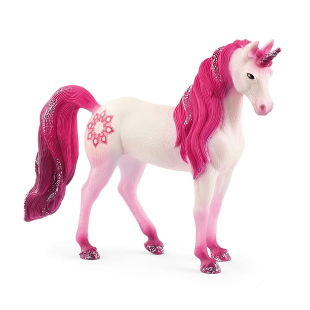 Schleich bayala, muñecos de unicornio para niñas y niños, figura de unicornio Mandala, unicornio y yegua, rosa, a partir de 5 años