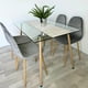 thumbnail image 2 of Comedor Minimalista | Mesa Vidrio 120x80 + 4 Sillas Isy Gris, 2 of 3