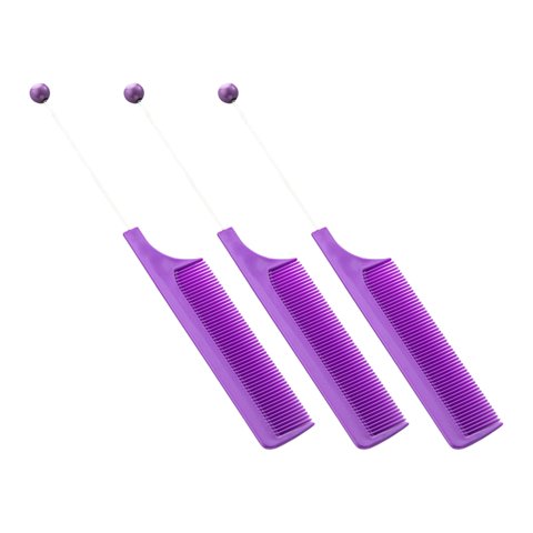 Ioensy - 3X Peines Con Cuentas Recuerdos De Boda Peine De Barbero Para El Hogar Senderismo Al Aire Libre Púrpura