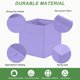 thumbnail image 3 of Uxcell 2 piezas de cubos de almacenamiento de tela, cubo de almacenamiento de 11 pulgadas, organizadores de cubos plegables para estantería, armario, guardería, hogar, dormitorio (púrpura), 3 of 7