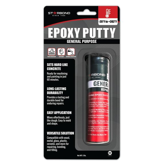 Masilla epoxídica STARBOND de uso general, 60 ml, negra