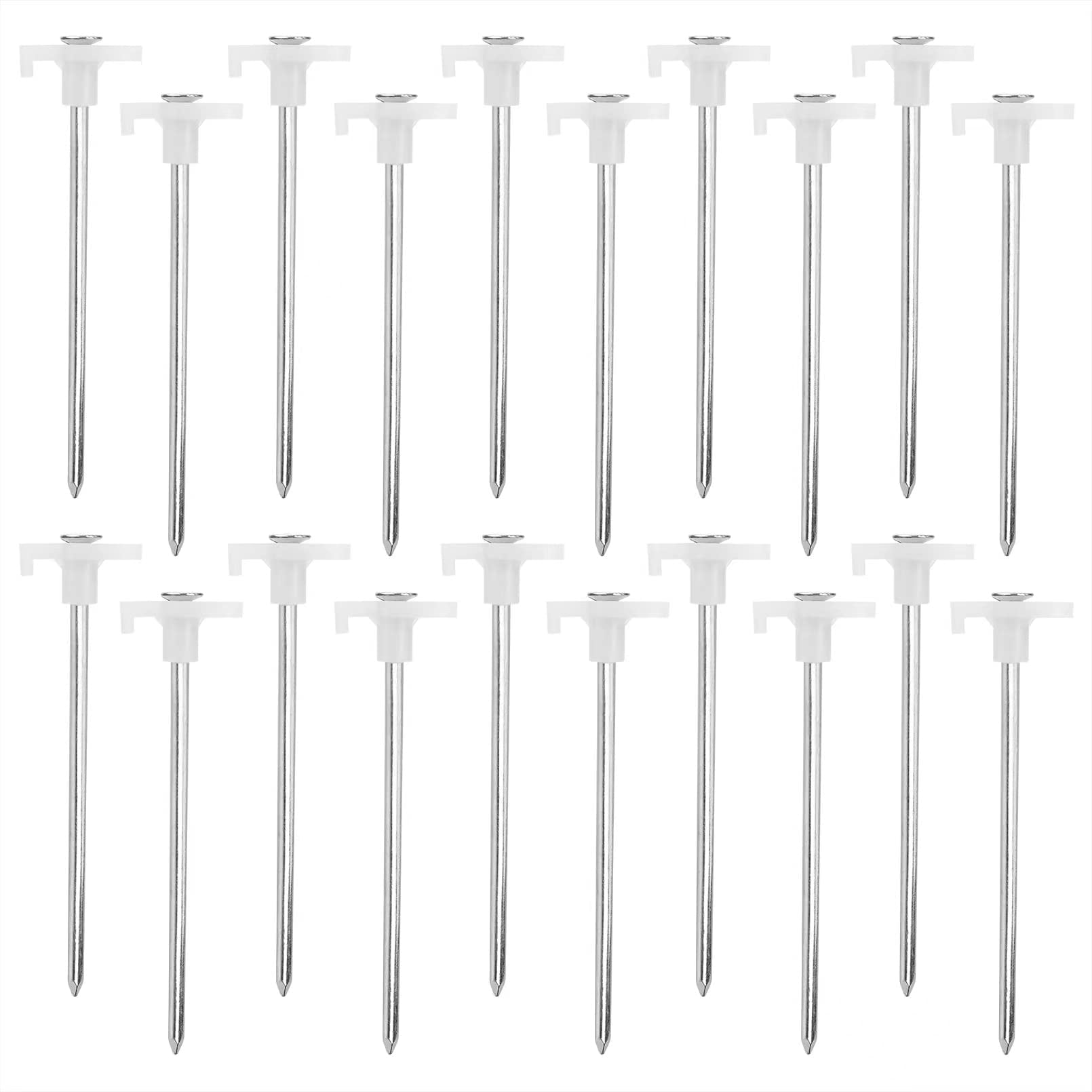 Estacas Para Tienda Jfoutu De Acero Galvanizado Para Montaje Rápido 20 Unidades (18 Cm/7 Pulg)