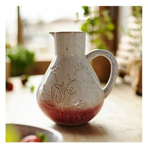 Tienda Lillifee - Jarra De Porcelana De 1.5L Hecha A Mano ""Flor"" Roja De La Colección Landlust