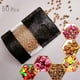 thumbnail image 5 of Paquete de 50 bolsas de Mylar con olor a olor, 5 x 7 pulgadas, resellables, para almacenar alimentos, con ventana transparente, bolsas de aluminio con base para dulces y refrigerios (hoja negra), 5 of 6