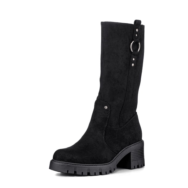 Botas Largas Casual De Gamuza Vintage Mujer Weide HX513