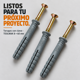 thumbnail image 3 of Tarugo Clavo Punta Cruz 8x60mm Toolmak Caja 100 Unidades, 3 of 8