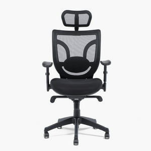 Form Office - Silla Oficina Black Base Nylon C/Cabecero Negro