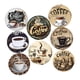 thumbnail image 4 of Paquete de 8 posavasos de madera, protector de mesa, 9,9 cm, para tazas, vasos, posavasos modernos, posavasos para bebidas de estilo rústico, bar y of, 4 of 5