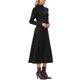 thumbnail image 4 of INSPIRE CHIC Vestidos de Punto Acanalados de Otoño para Mujeres Cuello Simulado Casual de Manga Larga Vestido Maxi XL Negro, 4 of 6