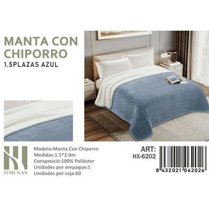 Mundo Shopping - Manta Frazada Con Chiporro Liso Plaza Y Media Beige