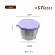thumbnail image 1 of suxuMhao Vasos para Condimentos con Tapas, 6 Piezas Plateado y Morado Claro 2.37 oz/70ML Vasos Pequeños para Salsa, Vasos Reutilizables para Salsas y Aderezos de Ensalada, Recipientes para, 1 of 3