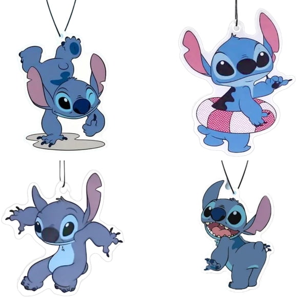 Ambientador para auto Rawan Cartoon aroma Icy Fresh, paquete de 4