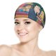 thumbnail image 5 of Padre made in USA Gorro de Natación de Licra, Gorro de Baño de Tela Cómoda, Gorro Elástico Antideslizante para Hombres, Mujeres y Niños, 5 of 6