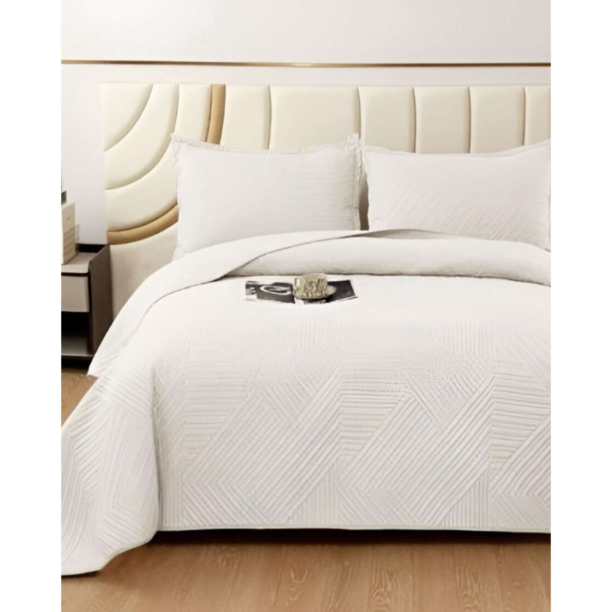 Imac Hogar - Cobertor De Lujo Quilt Verano 2 Plazas Blanco