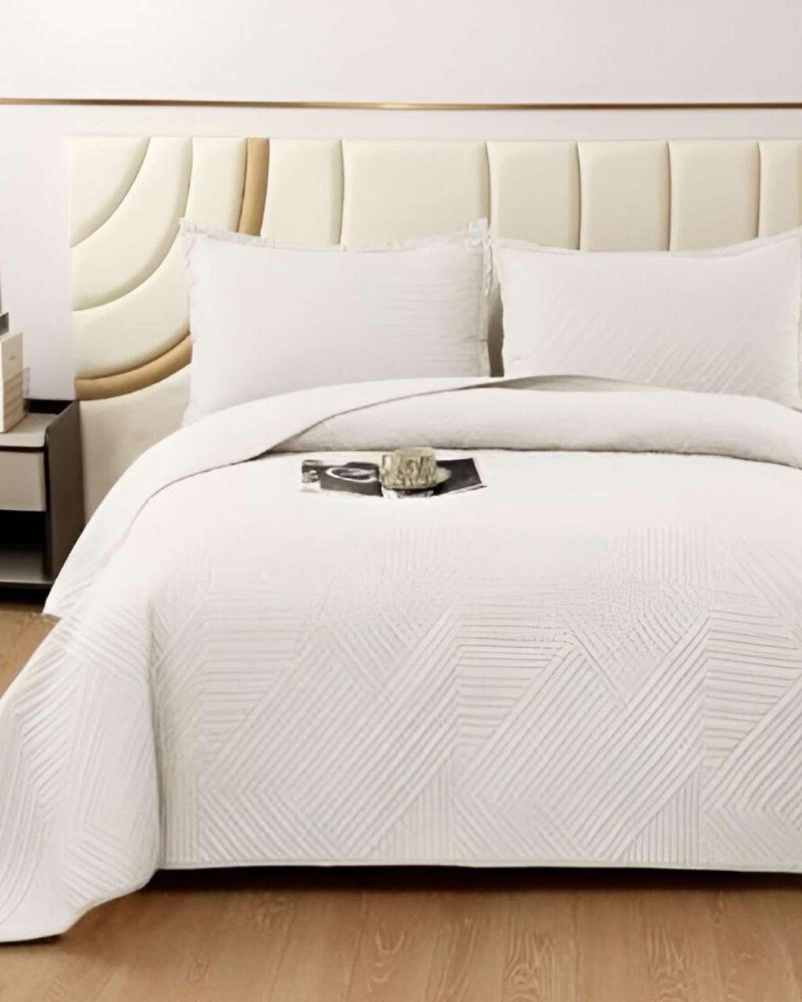 Imac Hogar - Cobertor De Lujo Quilt Verano 2 Plazas Blanco