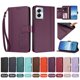 thumbnail image 4 of Funda Cartera Trébol para Motorola Moto G Power 2024 5G con Ranuras Tarjetas y Carga Inalámbrica Violeta, 4 of 6