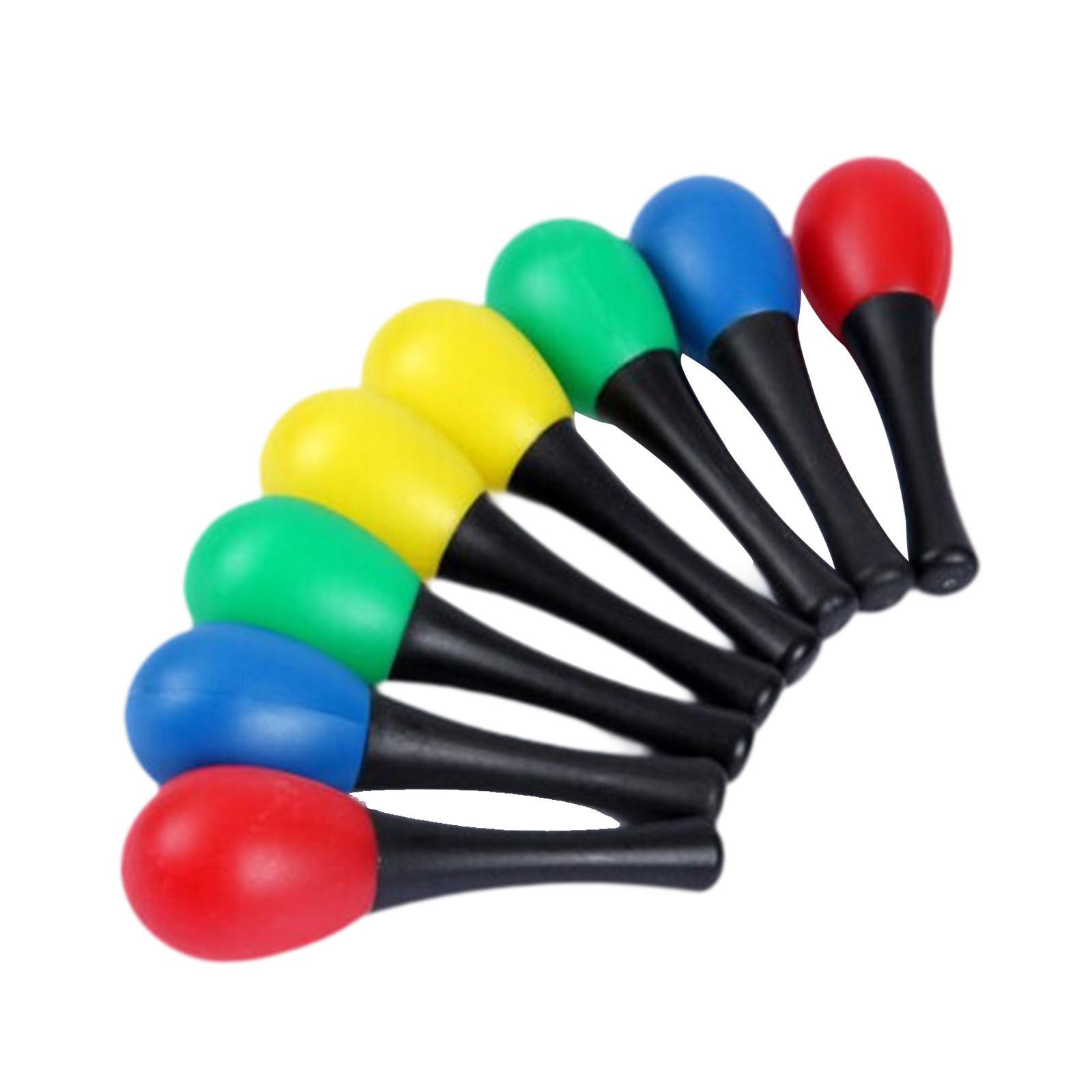 Magideal - 8X Sonajeros De Percusión Manual Maracas Agitadores De Rumba Portátiles Profesionales Agitador De Huevos Para Recuerdos De Fiesta De Cumpleaños Ktv En
