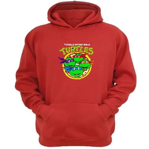 Genérico - Polerón Canguro Tortugas Ninja Rojo Talla L Unisex