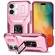 thumbnail image 1 of Funda Armada para iPhone 16 Plus con Tapa Deslizante y Soporte Magnético Giratorio Rosa, 1 of 5
