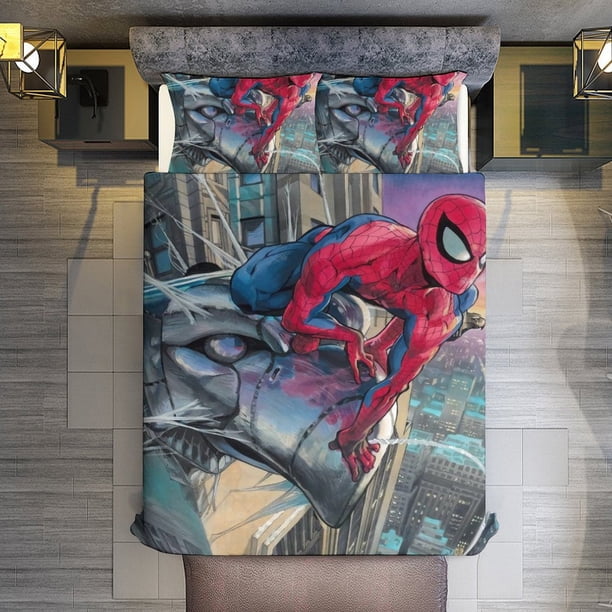 Marvel-Spider-Man Comforter Set for Kids Boys Teen Men Tween 3D Lightweight Microfiber Bedding Sets
