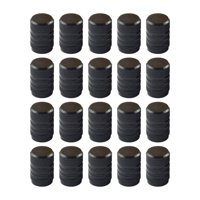 Ioensy - 20 Tapones Para Válvulas De Neumáticos, Color Negro, Para Bicicletas Y Motocicletas.