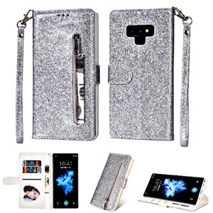 Funda Para Foxdock Elegante Funda Samsung Galaxy Note9 Glitter Con Cremallera-Ideal Para El Uso Diario