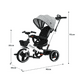 thumbnail image 3 of Triciclo Coche 4 En 1 Plegable Reclinable 360° Blanco, 3 of 8