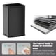 thumbnail image 4 of Cubo de basura YOJIA 25 L acero inoxidable negro cuadrado, 4 of 8