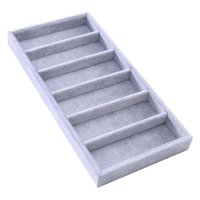Ioensy - Bandeja Organizadora De Gafas, 6 Compartimentos, Soporte Para Joyas, Contenedor, Bandeja De Almacenamiento, Gris