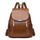 thumbnail image 1 of Yogodlns Luxury Backpack For Women Soft PU Leather Backpack Travel Large Capacity School Bag Double Zipper Business Knapsack, 1 of 3