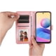 thumbnail image 4 of Funda tipo cartera FOXDOCK para Xiaomi Redmi Note 10 5G , diseño girasol en relieve, cuero PU, cierre magnético, soporte y tarjetero, 4 of 5