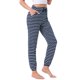 thumbnail image 4 of Pantalones de descanso a rayas de algodón para mujer de INSPIRE CHIC para el regreso a clases, suaves joggers con cordón ajustable, bolsillos y puños elásticos XS Rayas Azul Marino, 4 of 5