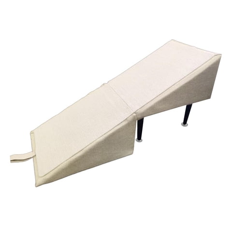 Magideal - Escalera Para Mascotas, Escalones Para Cachorros, Reposapiés, Rampa Estable Y Cómoda Para Mascotas, Diseño Plegable 2 En 1, Reposapiés Y Rampa Para Ca Lino Caqui