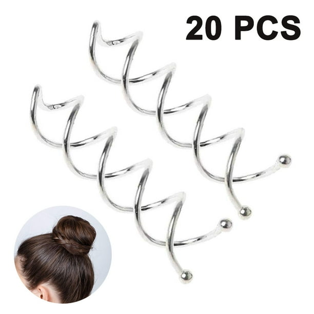 20 horquillas en espiral para el cabello, pinzas giratorias, pinzas redondas para el cabello, horquillas en espiral para peinados DIY, pinzas giratorias