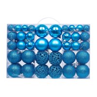 Bothyi - 100X Bolas De Navidad Colgantes Colgantes Irrompibles Para Festival De Año Nuevo Azul