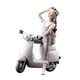 thumbnail image 4 of Art Girl Figurita Artesanal Escultura Decorativa Para Arreglo Decoración De Escritorio En Motocicleta, 4 of 5